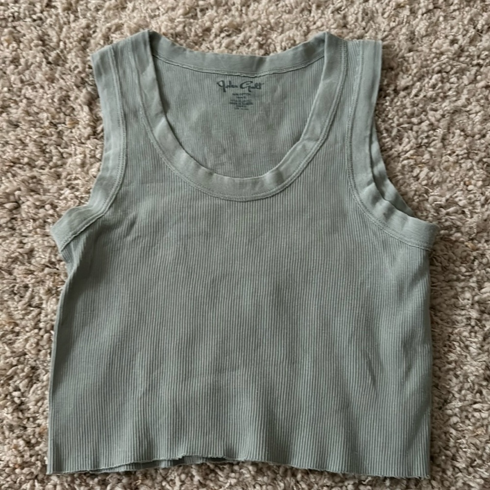John Galt Cropped Ribbed Tank